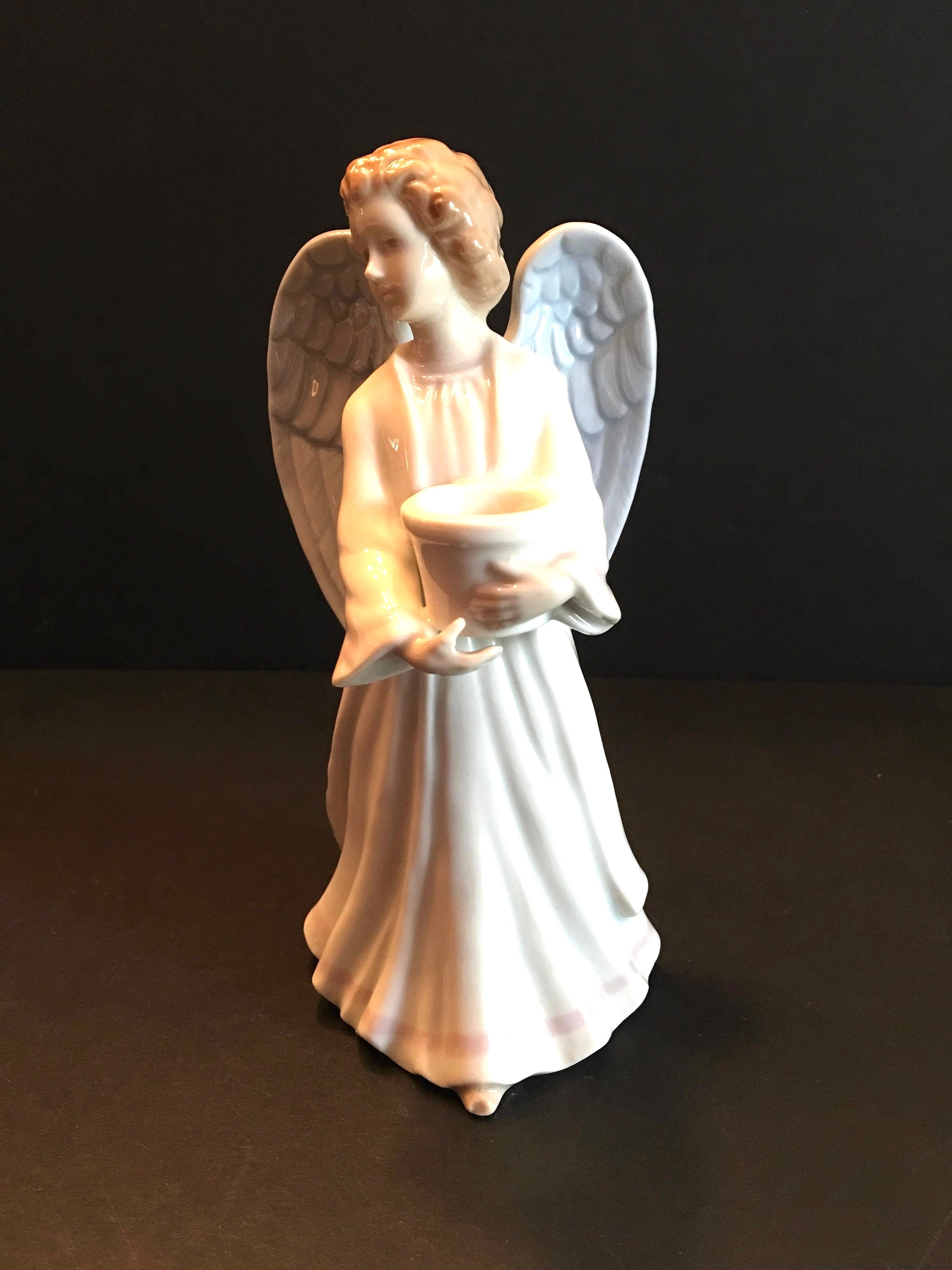 R R Roman ~ Angel Candleholder ~ Angel Figurine ~ Japan