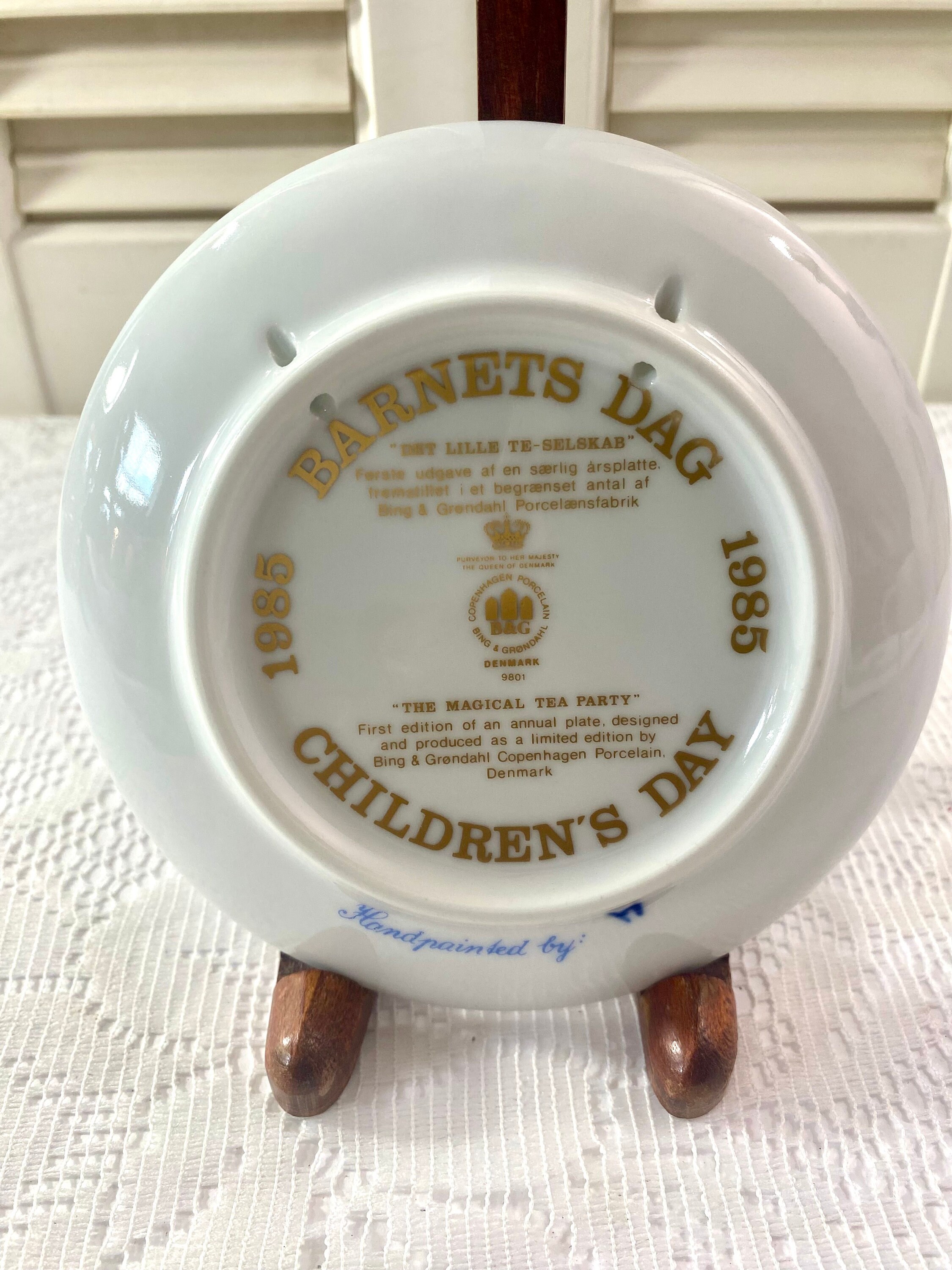 Vintage Bing and Grondahl Children's Day Plate 1985 ~ Barnets Dag