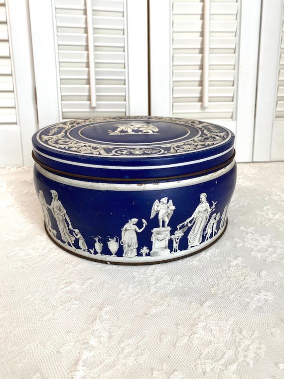 イギリス アンティーク huntley and palmers ビスケット缶 Vintage Huntley and Palmers Biscuit Can ~reading Huyton