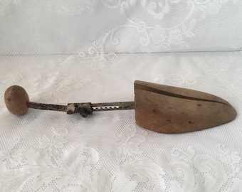 Vintage Wood and Metal Shoe Trees ~ Shoe Stretchers ~ Shoe Form  ~ Photography Display