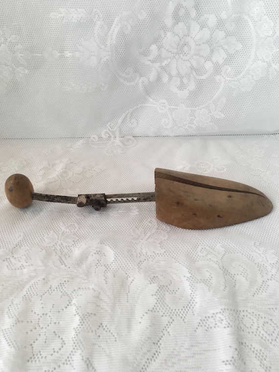Vintage Wood and Metal Shoe Trees Shoe Stretchers Shoe Form