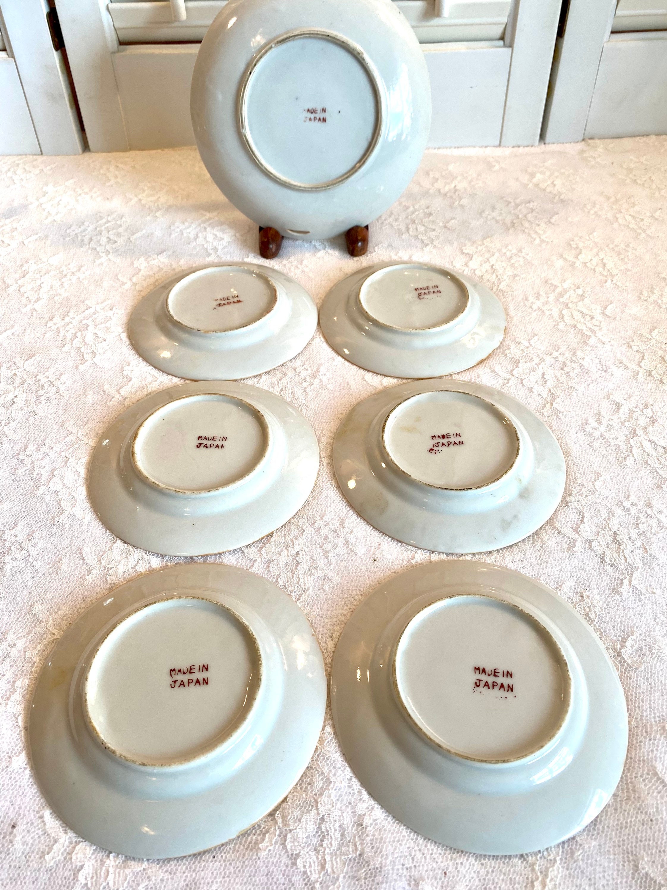 Vintage Lustreware Small Tea Set ~ 20 Pieces ~ Peach Black Vintage Lustreware Small Tea Set ~ 20 Pieces ~ Peach Black