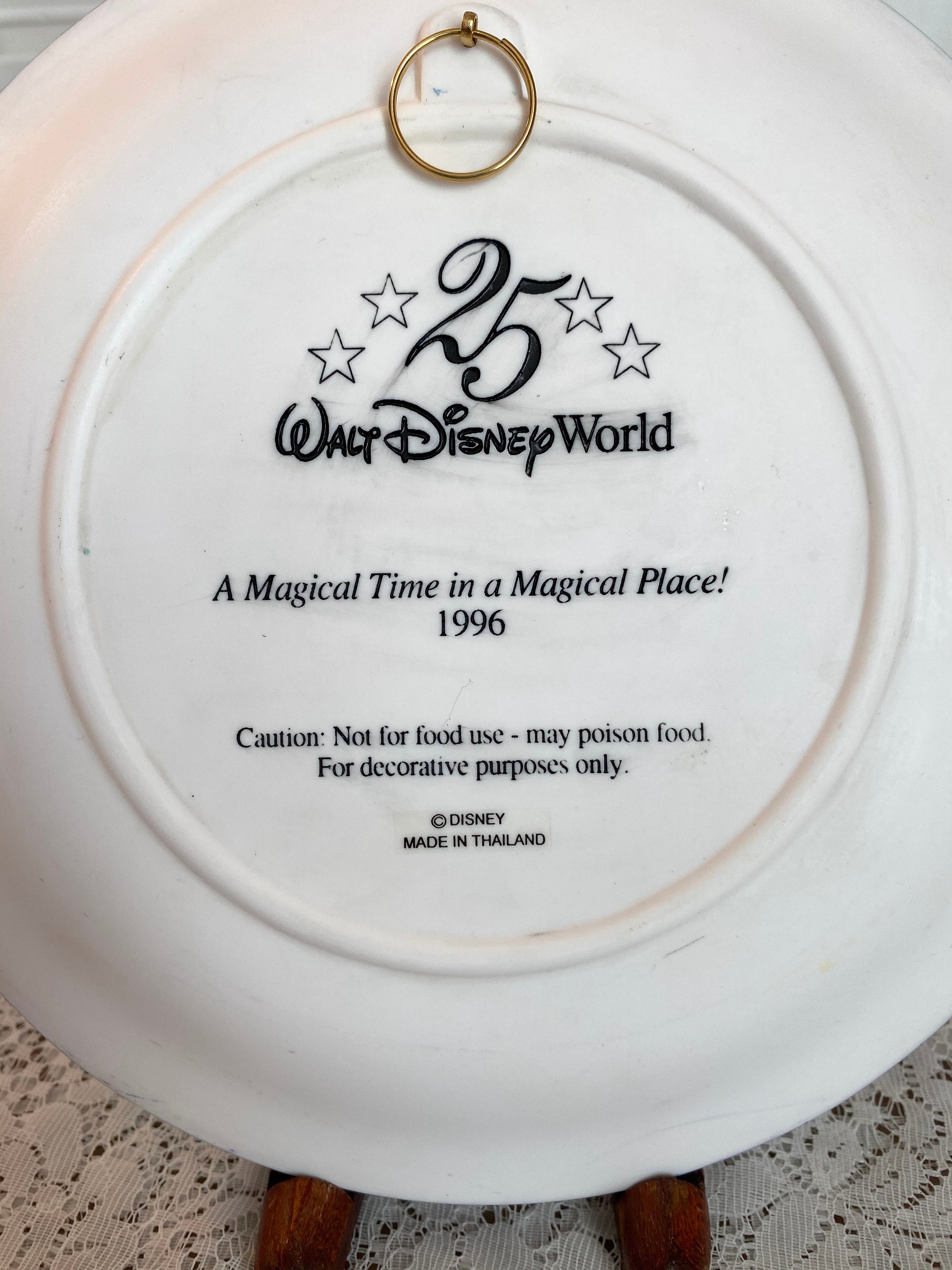 Vintage Walt Disney World Collectible Plate ~ 25 Walt Disney World