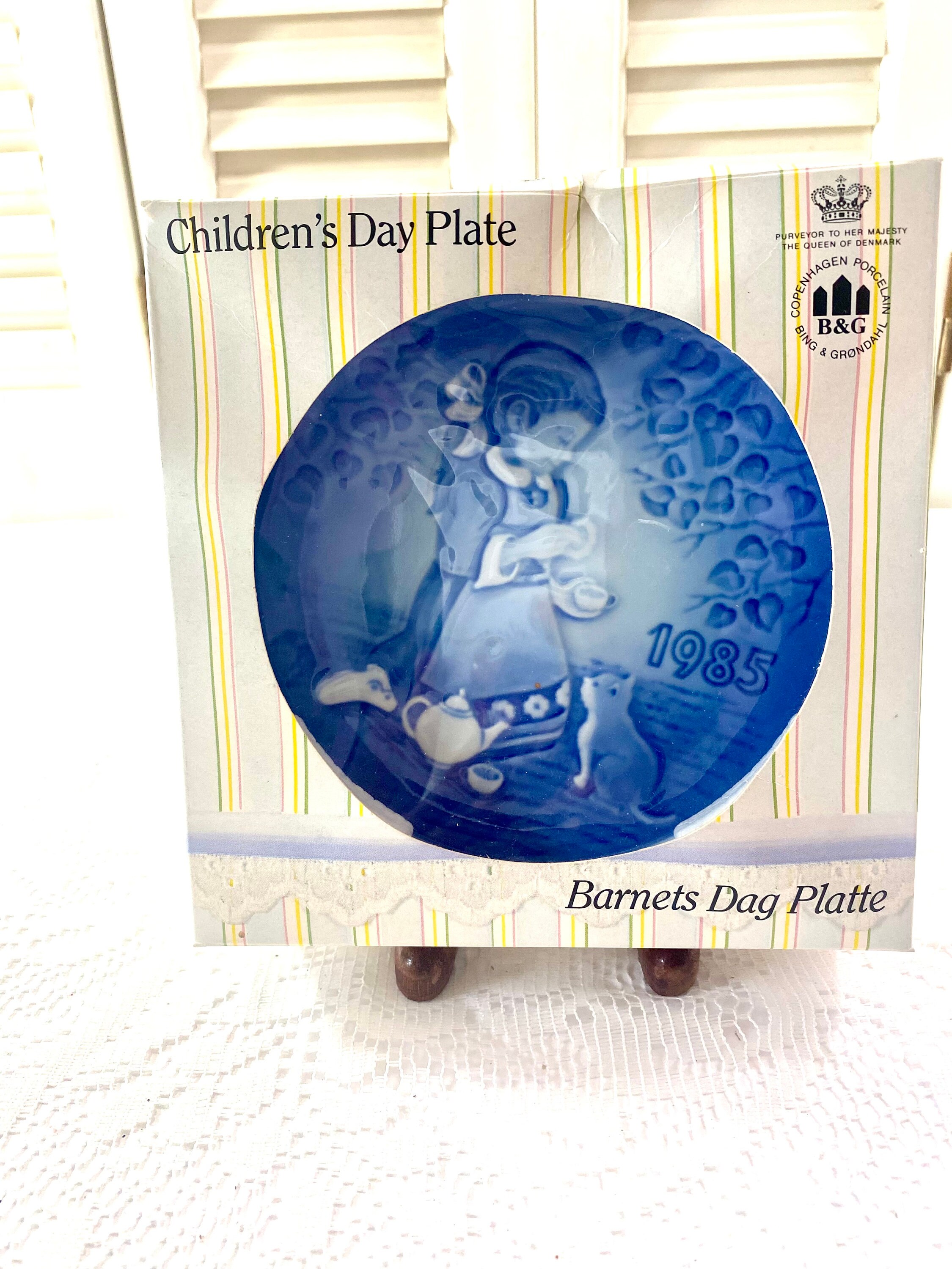 Vintage Bing and Grondahl Children's Day Plate 1985 ~ Barnets Dag