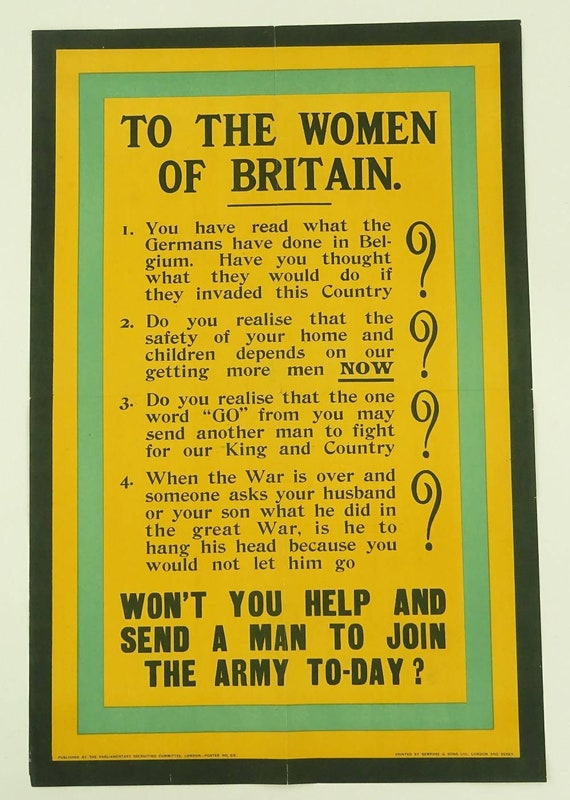 Vintage World war 1 RAF Hospital Orderlies Recruitment Poster A3//A2//A1 Print