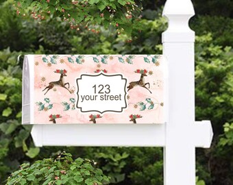 winter mailbox cover washable magentic mailbox cover, christmas mailbox cover personalized mailbox wrap gift for curb appeal