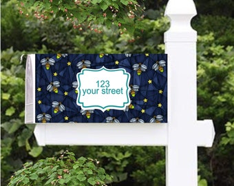 firefly lightening bug yard decor spring summer mailbox cover washable magnetic mailbox cover personalized mailbox wrap gift for curb appeal