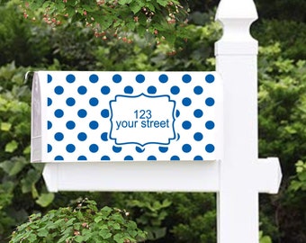 polkadot mailbox cover washable magentic mailbox cover personalized mailbox wrap gift for curb appeal