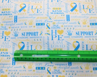 1 Half Yard 18x 42 Blue Hope Love Cure Prostate Cancer Awareness Digitally Printed 100% Cotton Fabric 1 Half Yard 18x 42 Blue Hope Love Cure Prostate Cancer Awareness Digitally Printed 100% Cotton Fabric