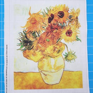Vincent Van Gogh Sunflowers 100% Cotton Fabric Panel | Quilting Sewing Panel C474