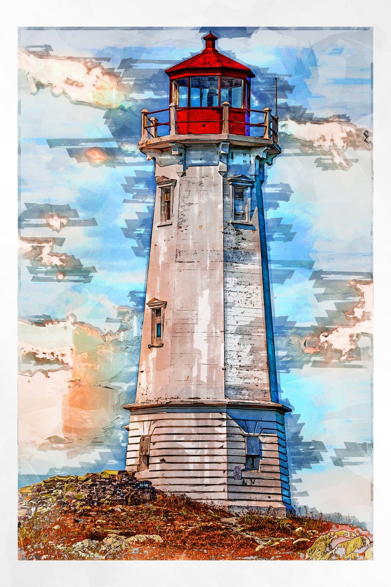 Lighthouse 100 Cotton Fabric Panel Etsy