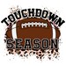 Football Touchdown Season 100% Cotton Fabric Panel Block | Small ...