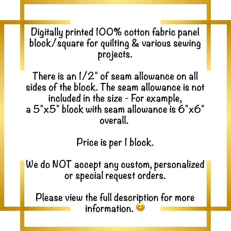 You Are / Inspirational 100% Cotton Fabric Panel Block Quilt Square ...
