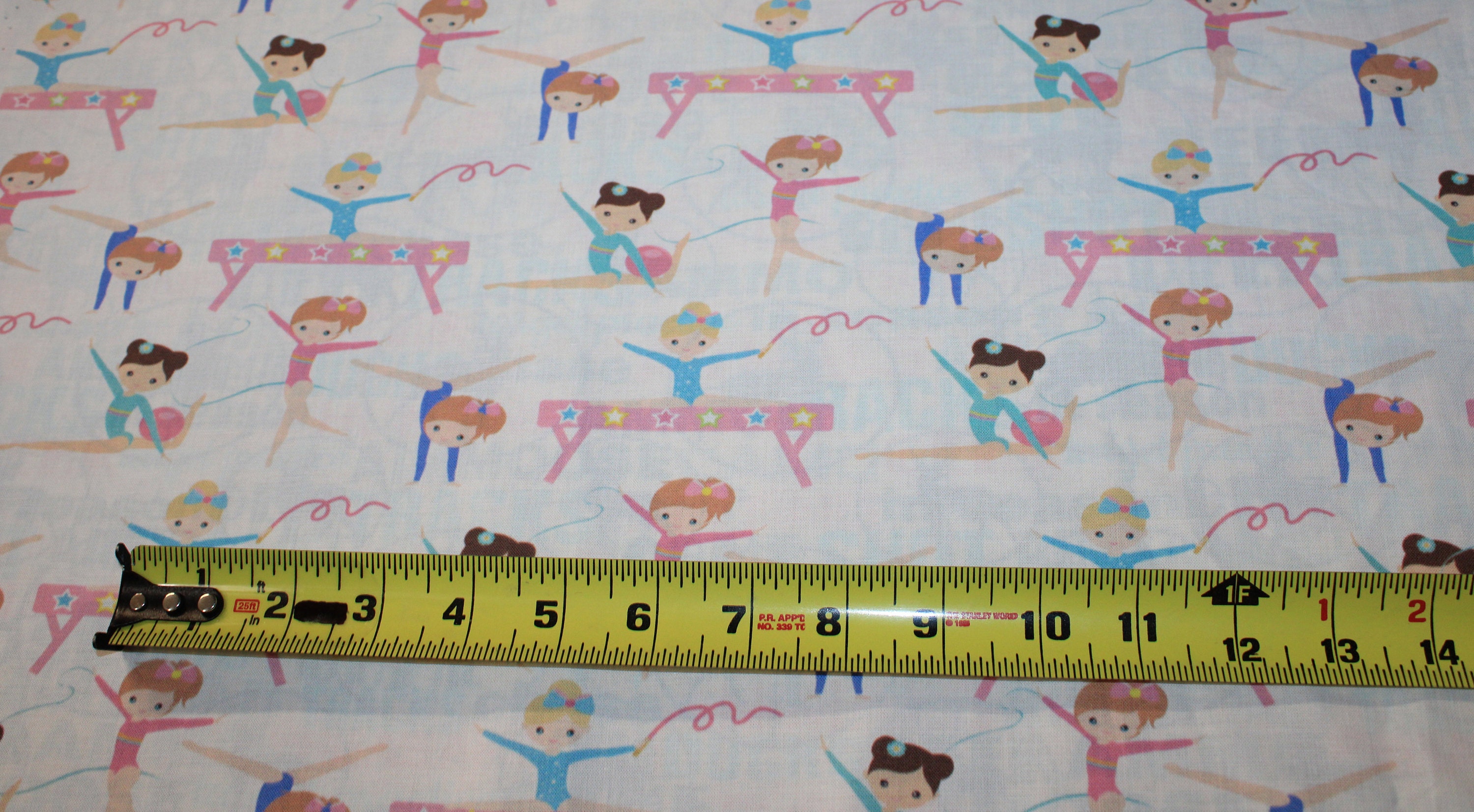 Gymnastics Gymnastic Digitally Printed 100 Cotton Fabric Etsy
