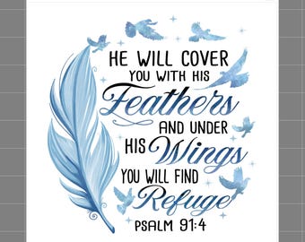 Bible Verse Religion 100% Cotton Fabric Panel Block Quilt Square A368