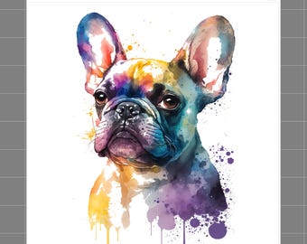 French Bulldog 100% Cotton Fabric Panel Block Quilt Square E157