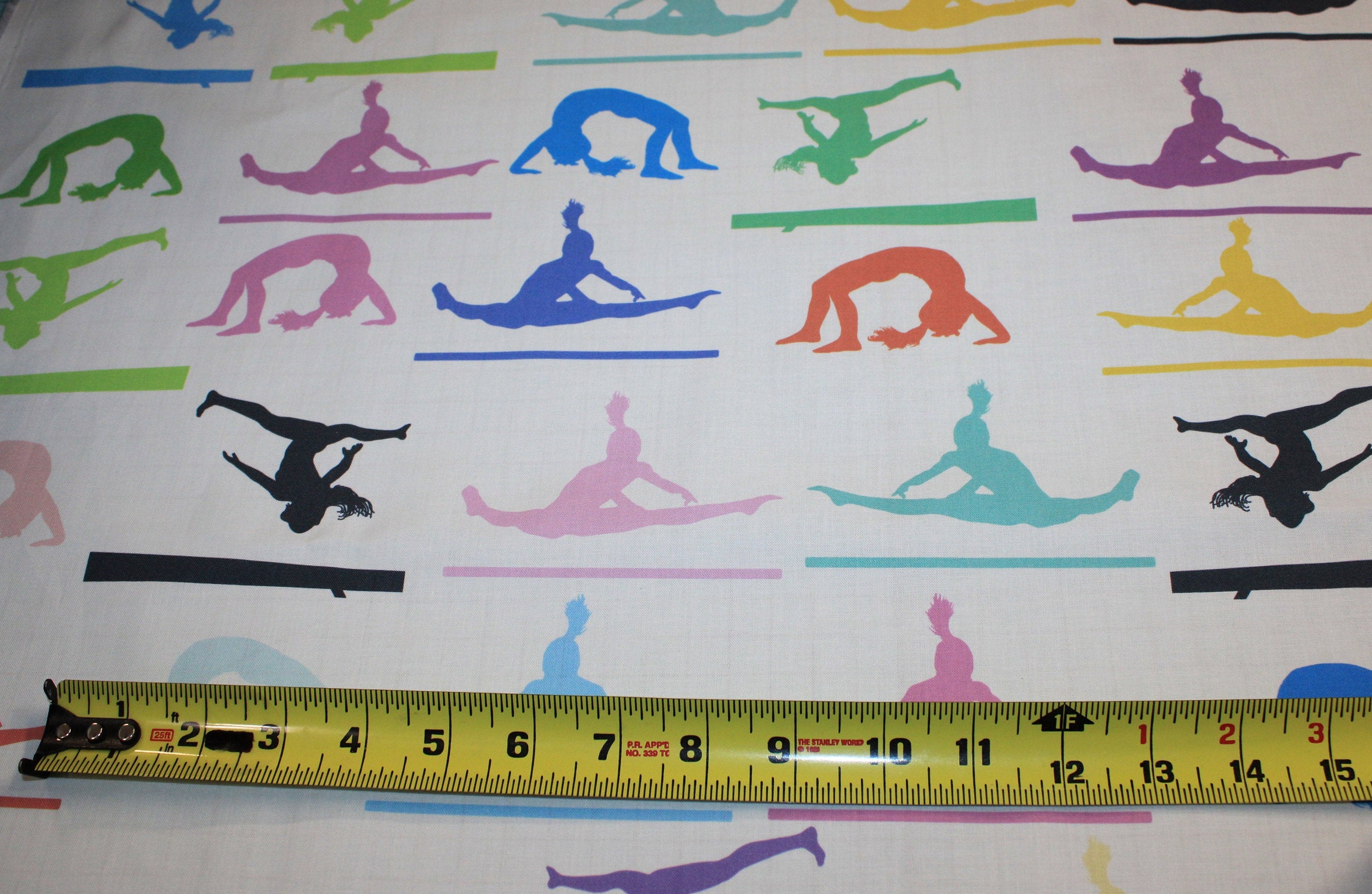 Gymnastics Gymnastic Digitally Printed 100 Cotton Fabric Etsy