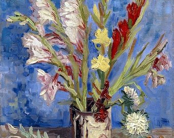 Vincent Van Gogh Floral Flowers 100% Cotton Fabric Panel A333
