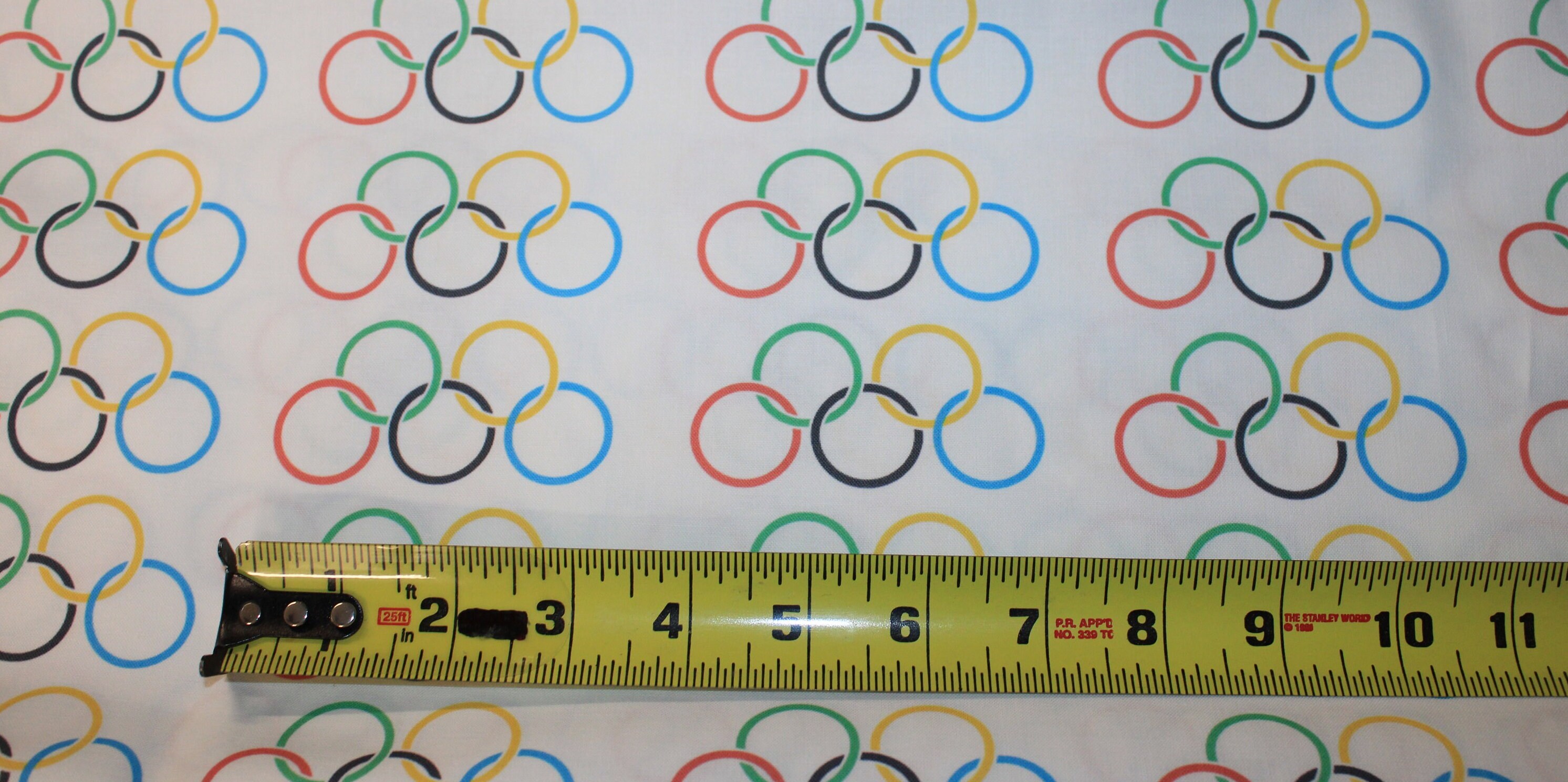 1 Yard Olympic Rings 100 Cotton Fabric DIY Projects Quilts Etsy
