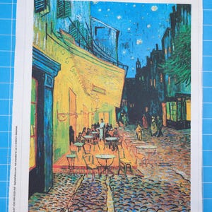 Vincent Van Gogh Van Gogh The Café at Night 100% Cotton Fabric Panel | Quilting Sewing Panel A320