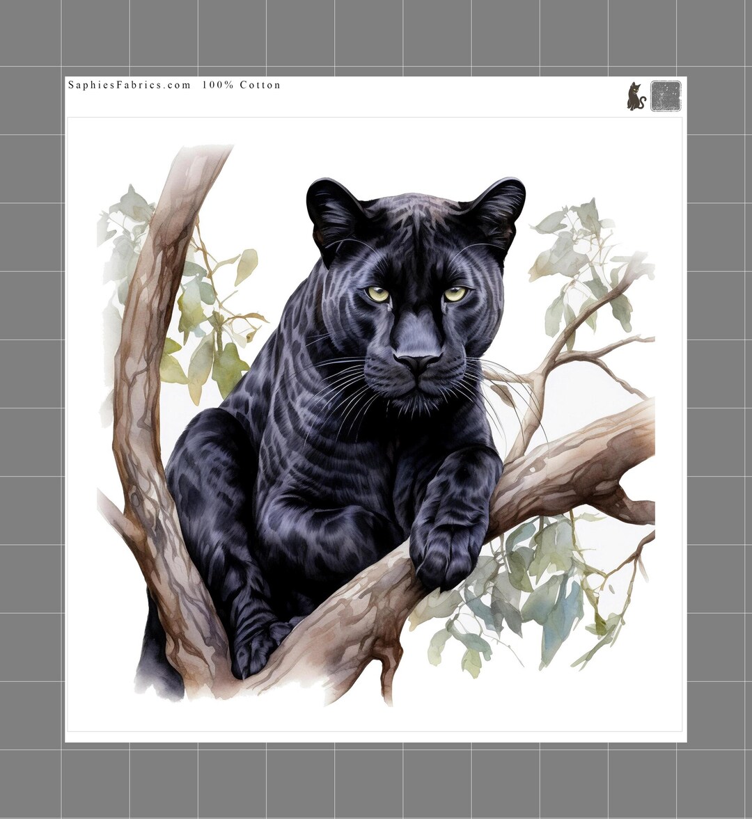 Black Panther 100% Cotton Fabric Panel Block Quilt Square Q5006 - Etsy