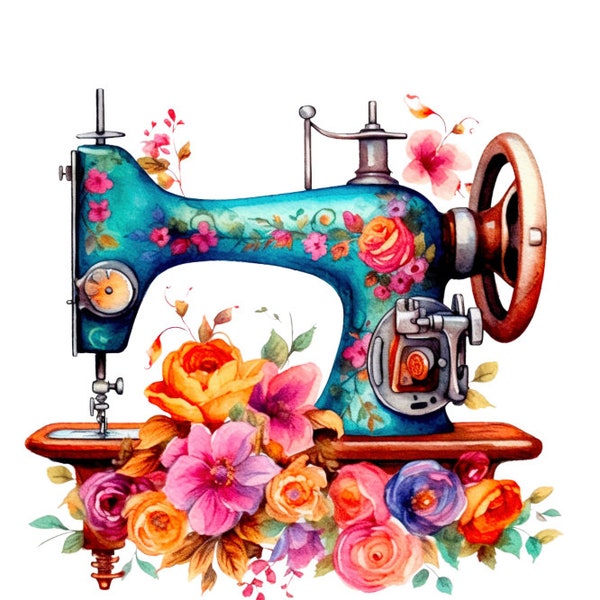 Sewing Machine Panel Fabric Etsy
