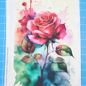 Pink Rose 100% Cotton Fabric Panel | Quilting Sewing Fabric Panel D43