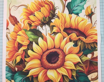 Timeless Treasures Sunflower and Bee Chalkboard Softie Minky