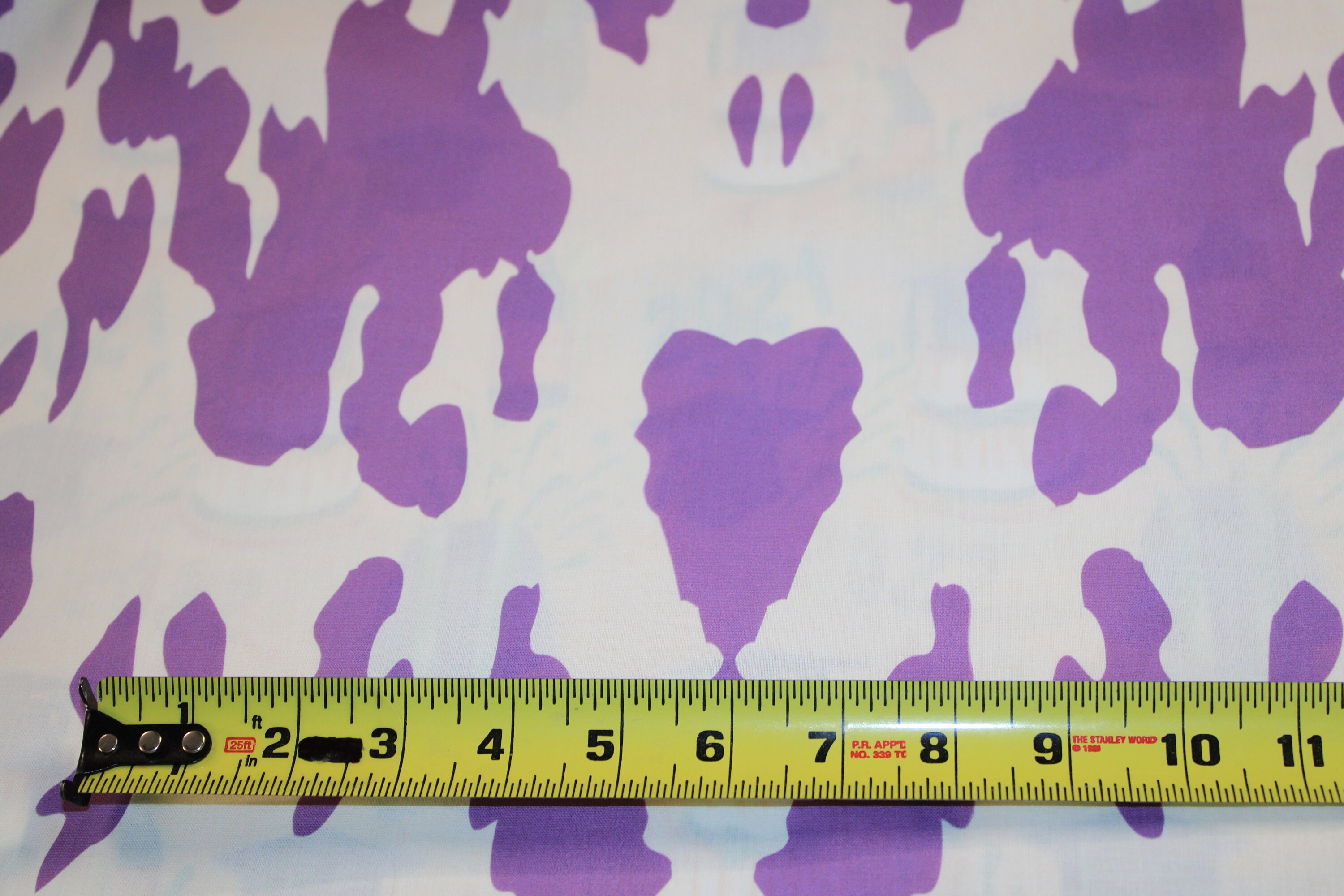 Lilac Purple Cow Print Digitally Printed 100 Cotton Fabric Etsy