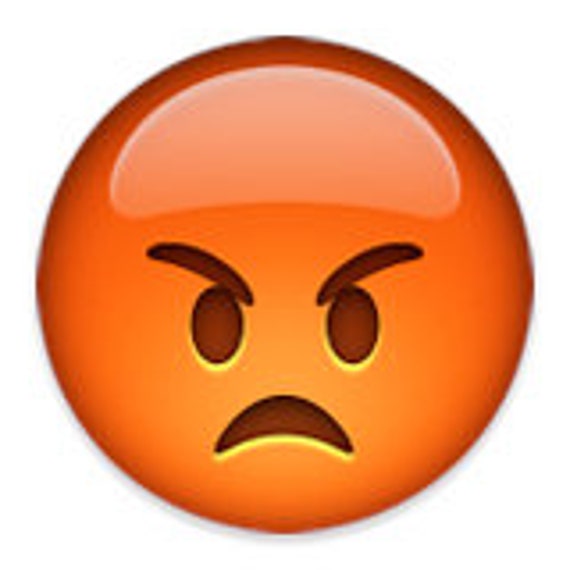 Mini 100 Cotton Emoji Angry Face Fabric Panel Patchwork DIY Etsy