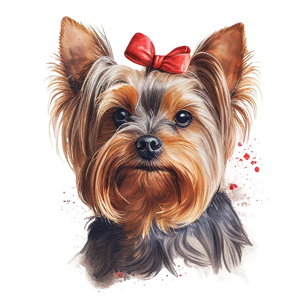 Yorkie Hair Bows Etsy