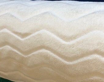 Ivory Embossed Large Chevron Elena Minky Fabric Shannon Fabrics 2 Yard Luxe Cuddle Cuts