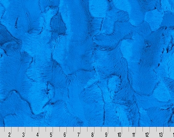 Shannon Fabrics 2 Yard Cut Luxe Cuddle Hide Peacock Blue Minky Fabric