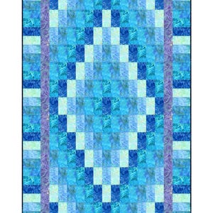 Fantasy Excursion Bargello digitale Quilt Anleitung PDF Download ~ Strip Pieced Technik ~ 100 cm Schulterüberwurf