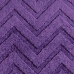 Shannon Fabrics 2 Yard Cut Cuddle Minky Embossed Chevron Amethyst Purple Fabric