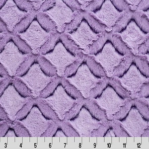Shannon Fabrics 2 Yard Cut Cuddle Minky Embossed Frosted Gem Amethyst Lilac Purple Fabric