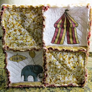 Kids Circus Big Top Tent Elephant Seal Penguin Your Choice 6.5 Fabric Quilt Square Block or Set image 7