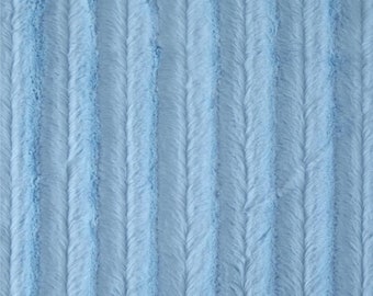 Baby Blue Embossed Chinchilla Luxe Cuddle Minky Fabric: Shannon Fabrics (2 Yards or Remnant)