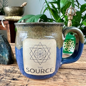 The Source Seed of Life Sacred Geometry Mug | Meditation Tea Mug | Mindfulness Stoneware