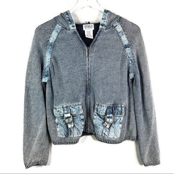 Vintage PBJ Blues Zip up Hooded Sweater 