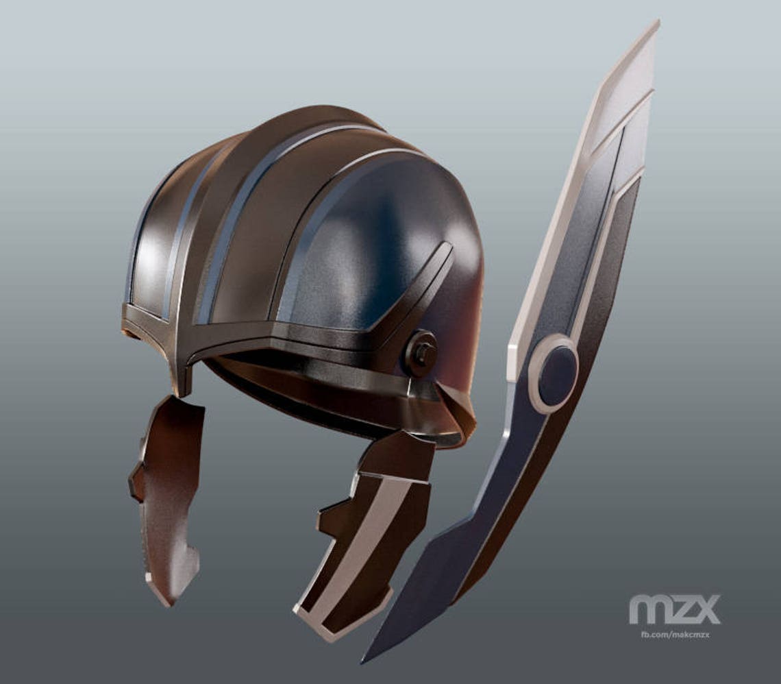 Casco Thor Ragnarok Battle para impresión 3D DIY Etsy