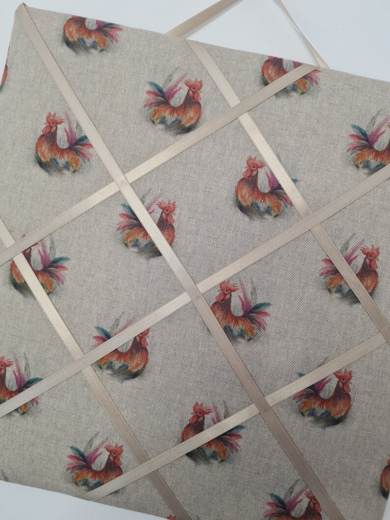 Padded Notice Board, Rooster, Chicken Fabric, Memo Boards, Kitchen