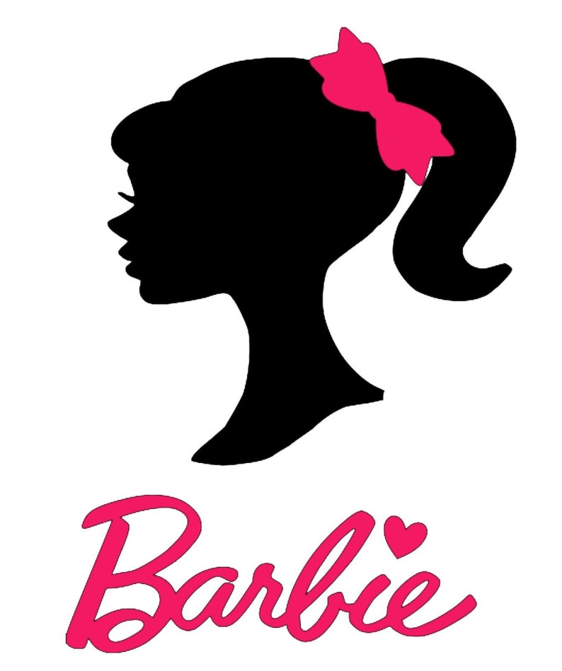 Barbie Silhouette Iron On Etsy