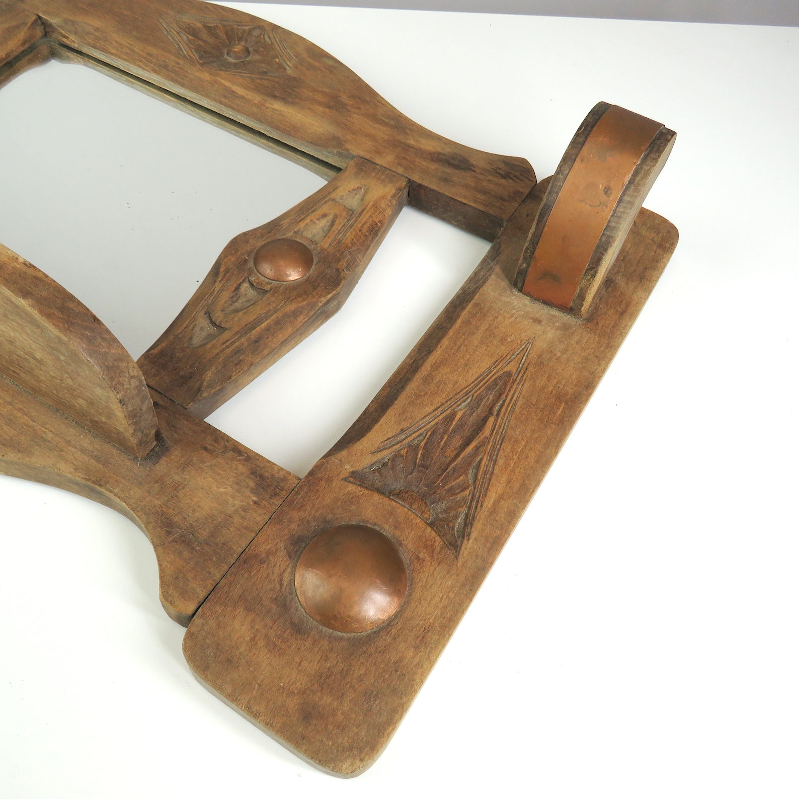 Vintage Wooden Wall Mirror With Shelf Midcentury 1950s 1960s - Etsy