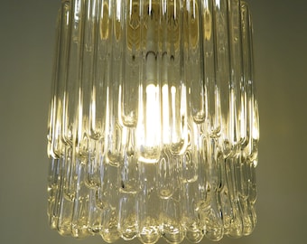 Vintage MCM Bubble Glass Hanglamp - Limburg Glashutte Staff Helena Tynell - Glazen lampenkap - Europese Vintage Verlichting