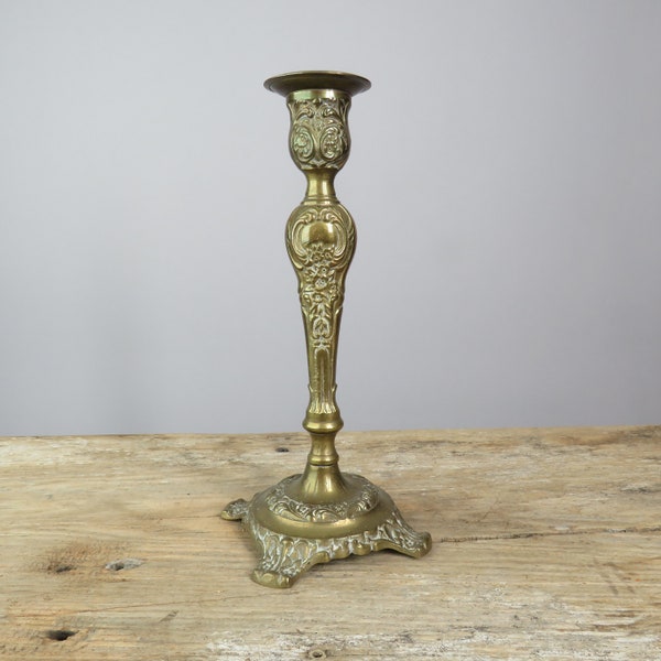 Mid Century brass CandleStick or candle Holder - Bougeoir cuivre - European Vintage