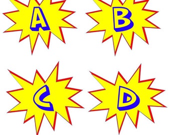 Superhero Clipart - Superhero Alphabet - Superhero Font