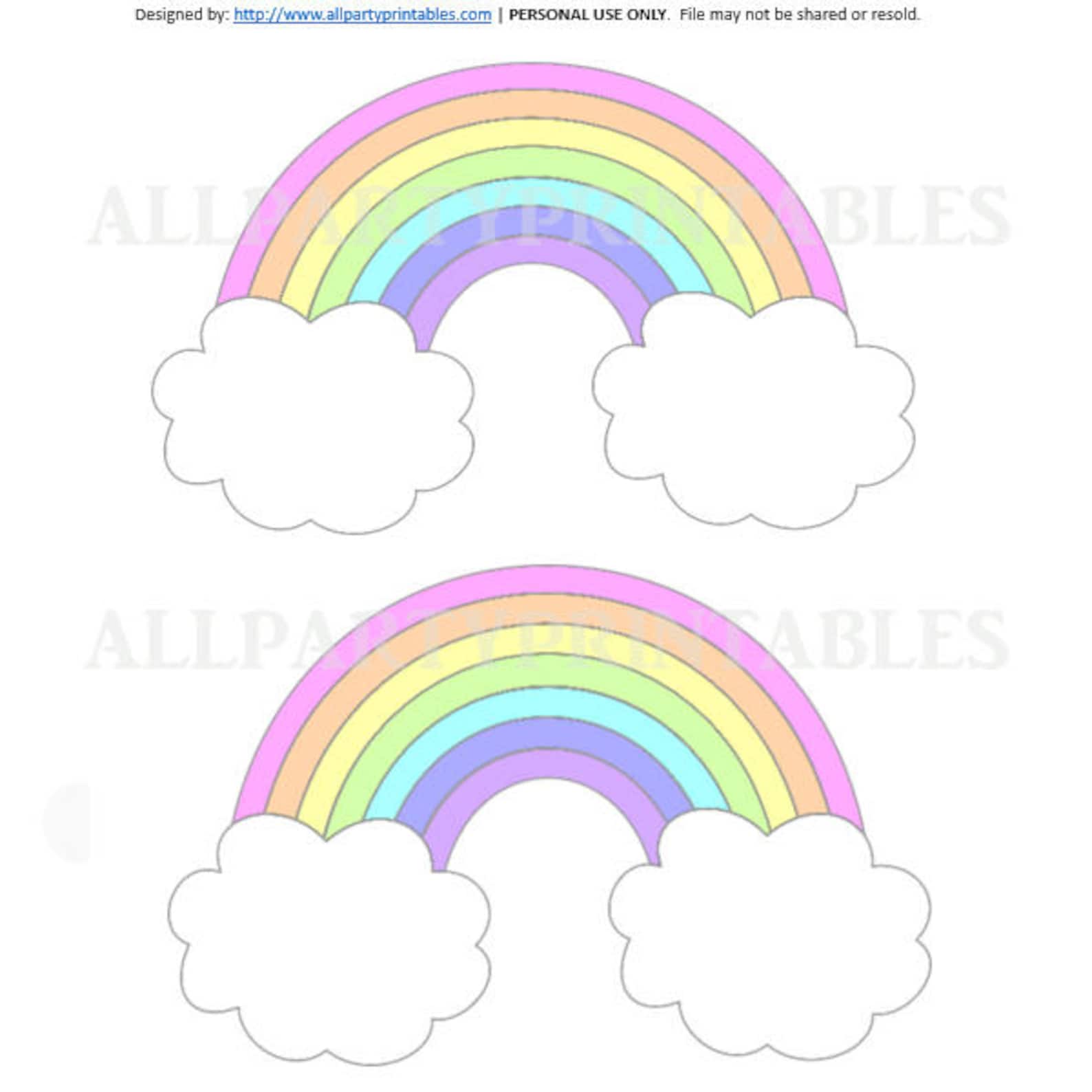 Rainbow Printables, Rainbow Birthday, Rainbow Baby Shower, Rainbow PDF ...