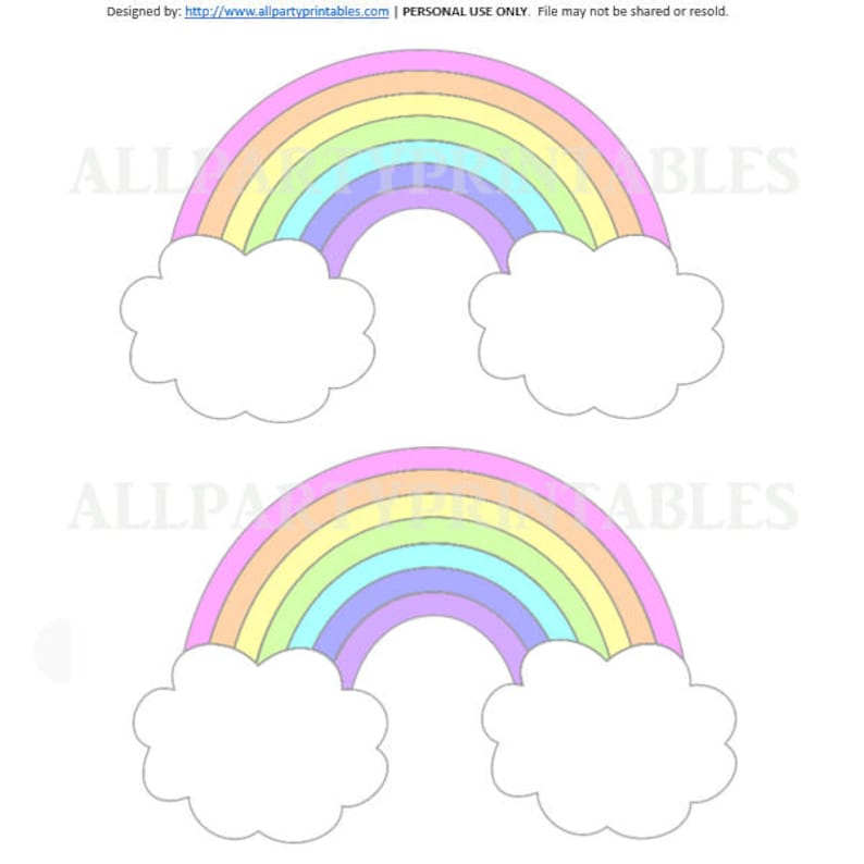Rainbow Printables, Rainbow Birthday, Rainbow Baby Shower, Rainbow PDF - Etsy