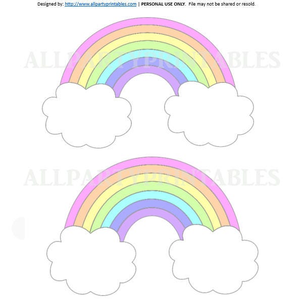 Rainbow Printables, Rainbow Birthday, Rainbow Baby Shower, Rainbow PDF ...